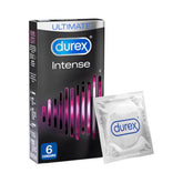 Durex Intense Προφυλακτικά Με Κουκκίδες, Ραβδώσεις και Επιβραδυντικό Τζελ 6Τμχ.