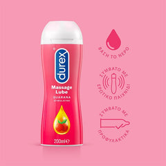 Durex Gel Play Massage 2-in-1 Guarana Λιπαντικό Διεγερτικό 200ml.
