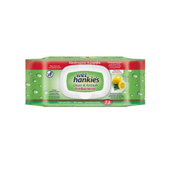 Wet Hankies Clean & Refresh Antibacterial Lemon Υγρά Αντιβακτηριδιακά Μαντηλάκια Με Άρωμα Λεμόνι, 72τεμ.