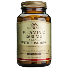 Solgar Vitamin C 1500mg with Rose Hips, 90tabs
