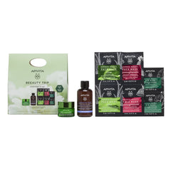 Apivita Beeauty Trip Travel Kit Bee Radiant Κρέμα-Gel 15ml & Κρεμώδης Αφρός Καθαρισμού για Πρόσωπο & Μάτια 75ml & Express Beauty Μάσκα Προσώπου Αλόη 2x8ml & Express Beauty Μάσκα Προσώπου Ρόδι 2x8ml & Express Beauty Μάσκα Ματιών Gingko Biloba 2x2ml.