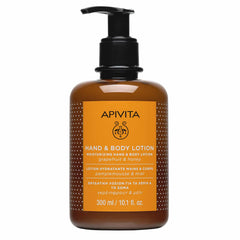 Apivita Moisturizing Hand & Body Lotion Ενυδατική Λοσιόν για τα Χέρια & το Σώμα με Γκρέϊπφρουτ & Μέλι, 300ml.