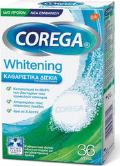 Corega Whitening Καθαριστικά Δισκία Για Τεχνητή Οδοντοστοιχία 36 Δισκία