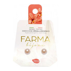 Farma Bijoux Υποαλλεγικά Σκουλαρίκια Πέρλες Κρεμ 6mm