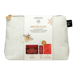 Apivita Promo Beevine Elixir με Αντιρυτιδική Κρέμα Ελαφριάς Υφής για Σύσφιξη & Lifting, 50ml & Δώρο Ορός Σύσφιξης, 10ml, Κρέμα για Μάτια & Χείλη, 1.5ml & Νεσεσέρ, 1τεμ, 1σετ