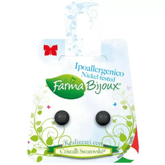 Farma Bijoux Υποαλλεργικά Σκουλαρίκια Πέρλες Μαύρες 6mm