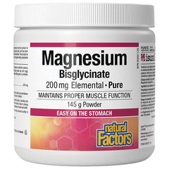 Natural Factors Magnesium Bisglycinate 200mg, 145g Powder