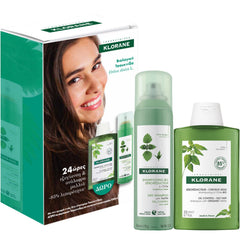 Klorane Promo Dry Shampoo με Τσουκνίδα για Λιπαρά Μαλλιά, 150ml & Δώρο Σαμπουάν με Τσουκνίδα, 200ml, 1σετKlorane