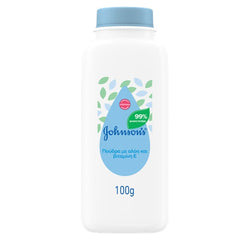 Johnson's Baby Πούδρα με Αλόη & Βιταμίνη Ε, 100gr