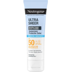 Neutrogena Ultra Sheer Invisible Cream Hydration Αντηλιακή Κρέμα Προσώπου με Δείκτη προστασίας SPF50 για 24ωρη Ενυδάτωση, 50ml