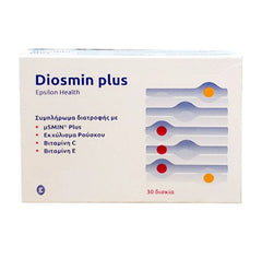 Epsilon Health Diosmin Plus Συμπλήρωμα Διατροφής με Φλαβονοειδή για την Υγεία των Φλεβών, 30Δισκία