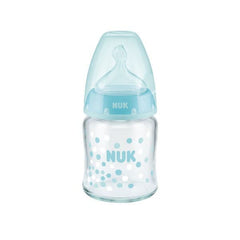 Nuk First Choice Plus (10.527.257) Μπιμπερό Γυάλινο με Θηλή Σιλικόνης Μ,0-6m Κίτρινο 120ml