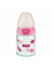 Nuk First Choice Γυάλινο Μπιμπερό για 0-6m με Θηλή Σιλικόνης (10.747.117), 120ml