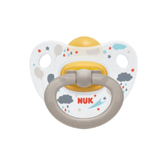 Nuk Happy Kids Ορθοδοντική Πιπίλα Καουτσούκ με Κρίκο Ροζ 18-36m 1τμχ