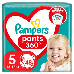 Pampers Pants Πάνα-βρακάκι Μέγεθος 5 (12kg - 17kg) - 48 Πάνες-βρακάκι