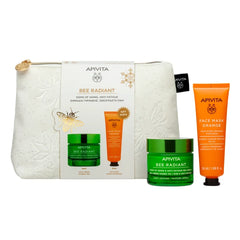Apivita Promo Bee Radiant Routine Κρέμα για Σημάδια Γήρανσης & Ξεκούραστη Όψη Ελαφριάς Υφής, 50ml & Δώρο Μάσκα Προσώπου για Λάμψη, 50ml, 1σετ