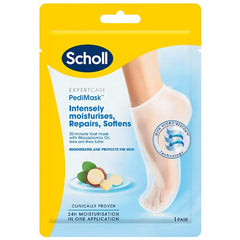 Dr. Scholl's PediMask Nourish Μάσκα Βαθιάς Ενυδάτωσης για Ξηρά & Σκασμένα Πόδια, 1ζεύγος