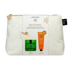 Apivita Promo Bee Radiant Routine Κρέμα για Σημάδια Γήρανσης & Ξεκούραστη Όψη Ελαφριάς Υφής, 50ml & Δώρο Μάσκα Προσώπου για Λάμψη, 50ml, 1σετ