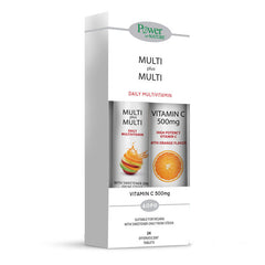 Power Health Multi Plus Multi Daily Multivitamin με Στέβια 20 Αναβράζοντα δισκία + Δώρο Vitamin C 500mg Πορτοκάλι 20 Αναβράζοντα δισκία