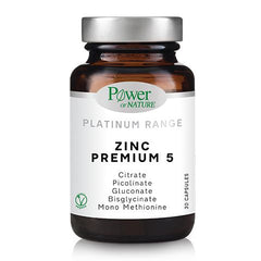 Power Of Nature Platinum Range Zinc Premium 5, 30caps