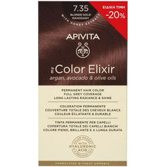 Apivita My Color Elixir Μόνιμη Βαφή Μαλλιών No 7.35 Ξανθό Μελί Μαονί -20% Έκπτωση