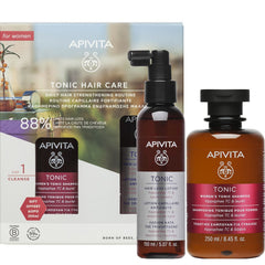 Apivita Promo Women's Tonic Hair Loss Lotion Κατά της Τριχόπτωσης, 150ml & Δώρο Tonic Σαμπουάν για Γυναίκες, 250ml, 1σετ