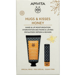 Apivita Promo Hugs & Kisses με Κρέμα Χεριών Εντατικής Ενυδάτωσης με Υαλουρονικό Οξύ & Μέλι, 50ml & Honey Balm για Σκασμένα Χείλη, 4.4g, 1σετ