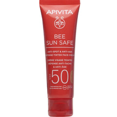 Apivita Promo Bee Sun Safe Anti-Spot & Anti-Age Sun Protection Κρέμα Προσώπου Κατά των Πανάδων & των Ρυτίδων SPF50 με Χρώμα, 50ml & Δώρο After Sun Δροσιστική & Καταπραϋντική Κρέμα-Gel για Πρόσωπο & Σώμα, 100ml, & Δώρο Νεσεσέρ, 1σετ