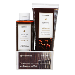 Korres Promo με Post Color Shampoo Argan Oil Σαμπουάν για Μετά τη Βαφή, 250ml & Post Color Conditioner Argan Oil Μαλακτική Κρέμα για Μετά τη Βαφή, 200ml, 1σετ