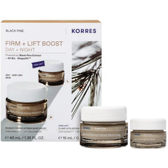 Korres Promo Black Pine Bounce Firming Intense Moisturizer Κρέμα Σύσφιξης Ημέρας, 40ml & Δώρο Pump-Up Sleeping Facial Κρέμα Σύσφιξης Νύχτας, 15ml, 1σετ