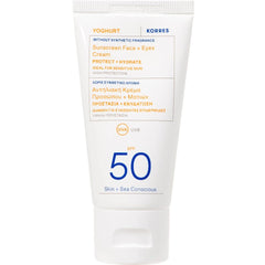 Korres Promo Hydrating & Protective Suncare Ritual Υψηλή Αντηλιακή Προστασία με Yoghurt Αντηλιακή Κρέμα Προσώπου & Ματιών SPF50, 50ml, Smart Yoghurt Probiotic Super Serum Ορός με Προβιοτικά, 15ml & Δώρο Naked Summers x Korres Νεσεσέρ, 1τεμ, 1σετ