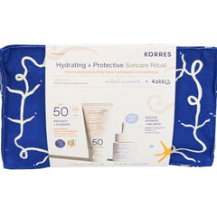 Korres Promo Hydrating & Protective Suncare Ritual Υψηλή Αντηλιακή Προστασία με Yoghurt Αντηλιακή Κρέμα Προσώπου & Ματιών SPF50, 50ml, Smart Yoghurt Probiotic Super Serum Ορός με Προβιοτικά, 15ml & Δώρο Naked Summers x Korres Νεσεσέρ, 1τεμ, 1σετ