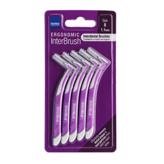 Intermed Ergonomic Interbrush Μεσοδόντια Βουρτσάκια Μωβ Size 6 - 1.1mm, 5τεμ