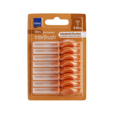 Intermed Ergonomic Mini Μεσοδόντια Βουρτσάκια με Λαβή Size 1 - 0.45mm Πορτοκαλί, 8τεμ