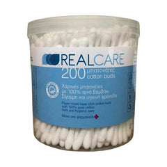 Real Care Μπατονέτες από 100% Αγνό Βαμβάκι Χάρτινες, 200τεμ
