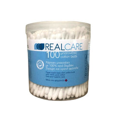 Real Care Μπατονέτες από 100% αγνό βαμβάκι, 100 τεμάχια