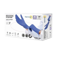 Sammar Γάντια Νιτριλίου Χωρίς Πούδρα Medium, 100τεμ