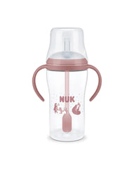 Nuk εκπαιδευτικό ποτηράκι με καλαμάκι perfect match 8m+ 260ml bear