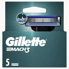 Gillette Mach3 Ανταλλακτικές Κεφαλές Ξυριστικής Μηχανής, 5τεμ