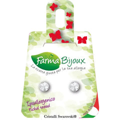 FARMA BIJOUX Rivolo Σκουλαρίκια Διάφανο Κρύσταλλο 5.3mm 1 ζευγάρι
