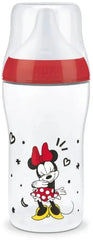 Nuk πλαστικό μπιμπερό με θηλή σιλικόνης perfect match temperature control 3m+ 260ml minnie