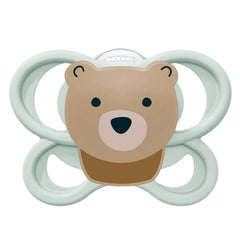 Nuk πιπίλα σιλικόνης perfect match air με θήκη 0-6m bear