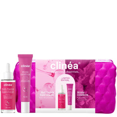 Clinea Limited Edition Gift Set Anti-Wrinkle Essentials Multi Peptide Super Charger Oρός Προσώπου, 30ml, Wrinkle InstaShrink Κρέμα Ματιών, 15ml & Δώρο Νεσεσέρ, 1τεμ, 1σετ
