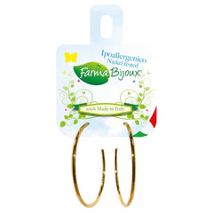 Farma Bijoux Υποαλλεγικά Σκουλαρίκια Χρυσοί Κρίκοι 40mm