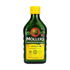 Mollers Cod Liver Oil, Μουρουνέλαιο με Γεύση Λεμόνι 250ml