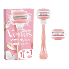 Gillette Venus ComfortGlide Spa Breeze Λαβή Γυναικείας Ξυριστικής Μηχανής, 1τεμ & Ανταλλακτικές Κεφαλές, 2τεμ
