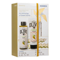 Korres Promo Pure Greek Olive Honey Pear Αφρόλουτρο, 250ml & Pure Greek Olive Honey Pear Κρέμα Σώματος, 200ml, 1σετ