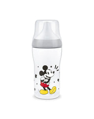 Nuk πλαστικό μπιμπερό με θηλή σιλικόνης perfect match temperature control 3m+ 260ml mickey