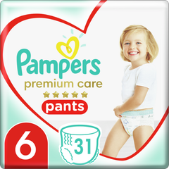 Pampers Premium Care Pants No.6 (15+kg) Πάνες Βρακάκι, 31 τεμάχια
