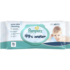 Pampers 99% Water Baby Wipes 60 Τεμάχια